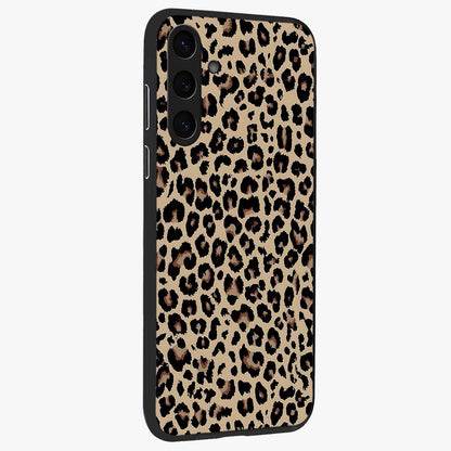 Savage Chic Pattern Glass Case upright view showcasing trendy decorative artwork with edgy fashion theme.