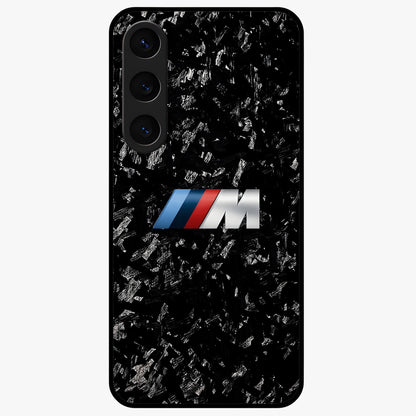 Carbon Speed Mark Glass Case showing flat back view with sporty carbon pattern artwork and glossy glass finish.