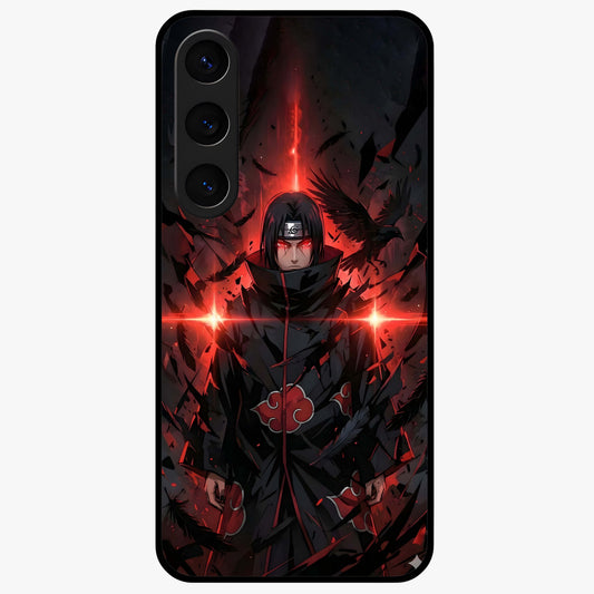 Focus Mode On Glass Case showing flat back view with bold motivational typography design and glossy glass finish.