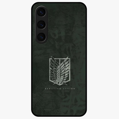 Wings Of Freedom Glass Case showing flat back view with symbolic wings artwork and glossy glass finish.