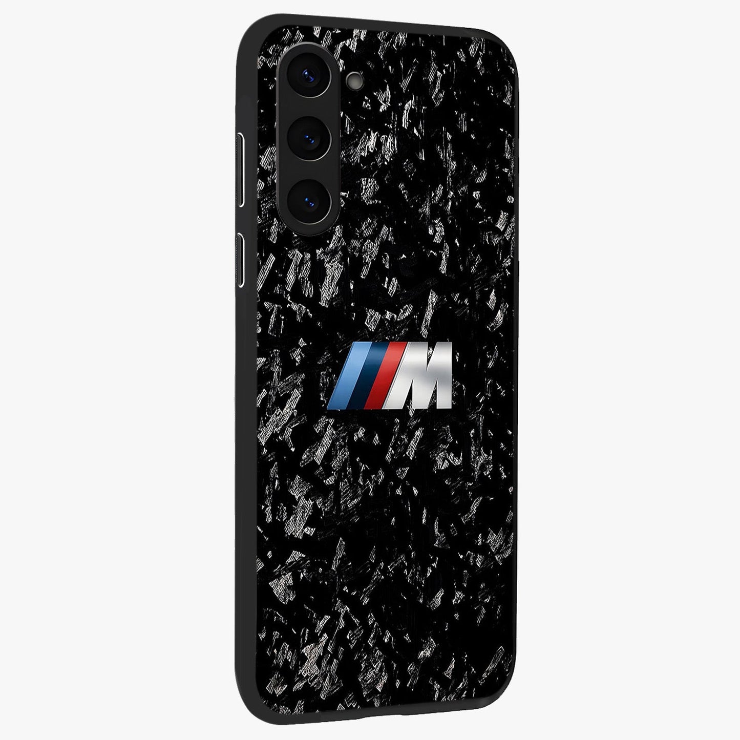 Carbon Speed Mark Glass Case upright view showcasing modern carbon speed graphic with bold automotive theme.