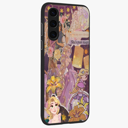 Magical Tangled Dream Glass Case upright view showcasing enchanting artistic artwork with dreamy fantasy theme.
