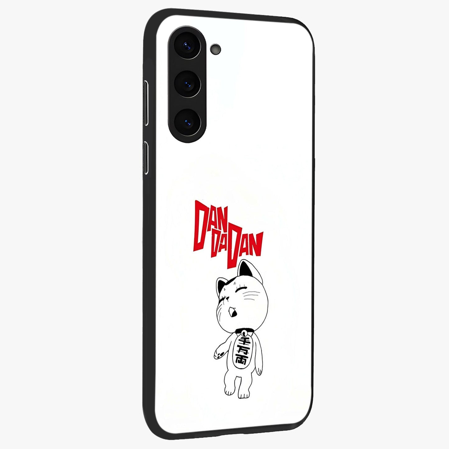 Playful Spirit Charm Glass Case upright view showcasing vibrant charm artwork with fun artistic theme.
