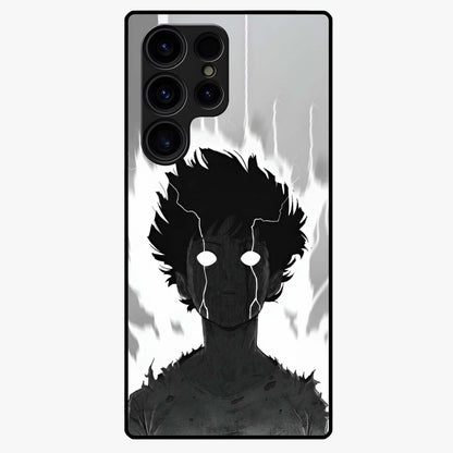Awakened Inner Rage Glass Case showing flat back view with intense artistic artwork and glossy glass finish.