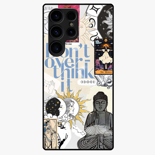 Ethereal Thoughts Glass Case showing flat back view with dreamy artistic artwork and glossy glass finish.