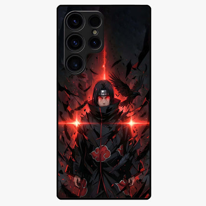 Focus Mode On Glass Case showing flat back view with bold motivational typography design and glossy glass finish.