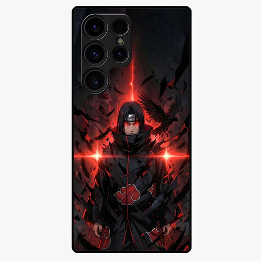 Focus Mode On Glass Case showing flat back view with bold motivational typography design and glossy glass finish.