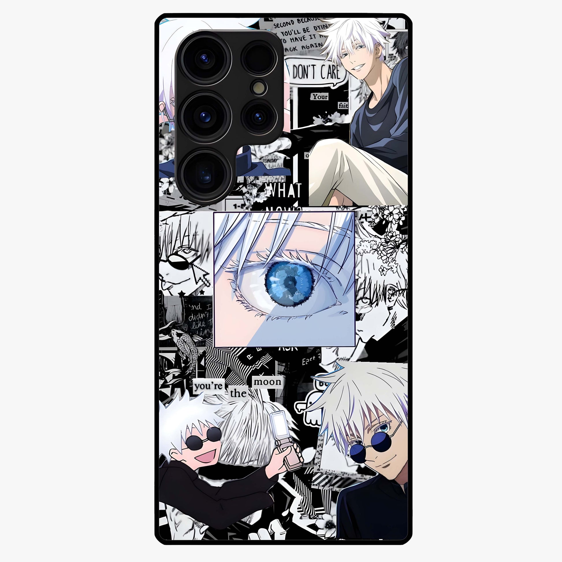 Infinity Sorcerer Chaos Glass Case showing flat back view with mystical sorcerer themed artwork and glossy glass finish.