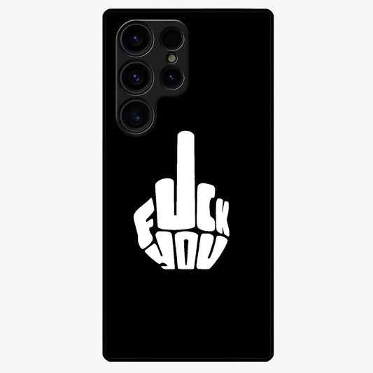 Rebel Mode On Glass Case showing flat back view with bold rebellious typography artwork and glossy glass finish.