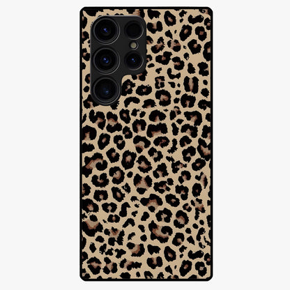 Savage Chic Pattern Glass Case showing flat back view with stylish patterned artwork and glossy glass finish.