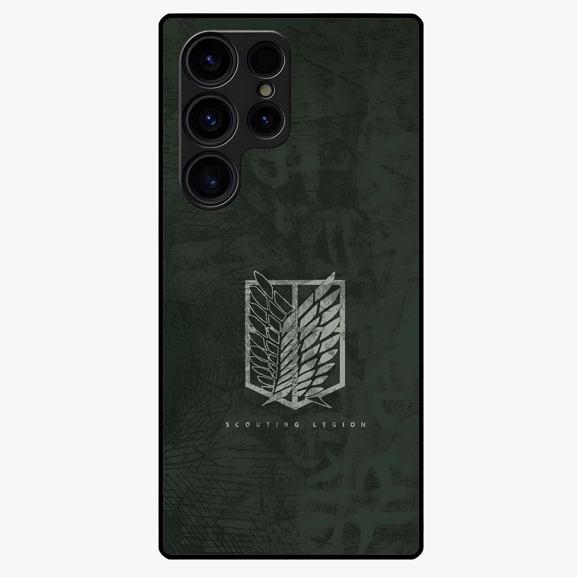 Wings Of Freedom Glass Case showing flat back view with symbolic wings artwork and glossy glass finish.