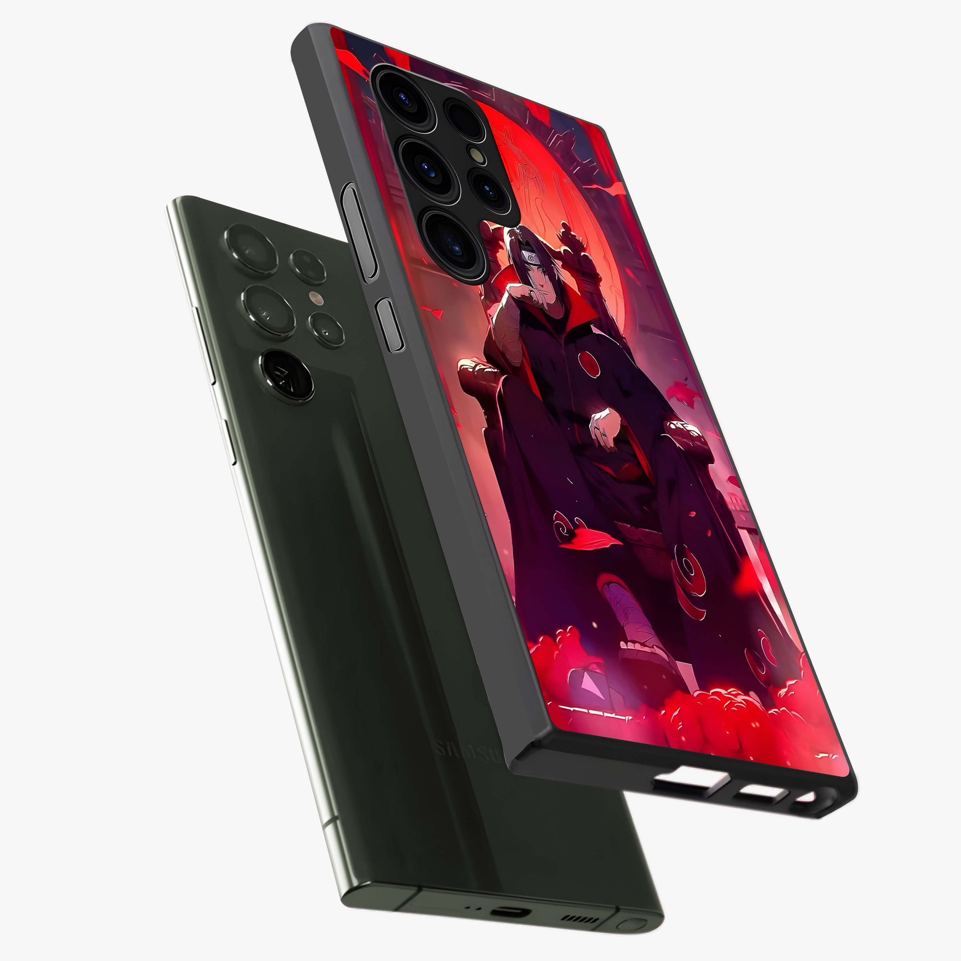 Blood Moon Sovereign Glass Case displayed in angled mockup highlighting dark celestial moon design and dramatic theme.