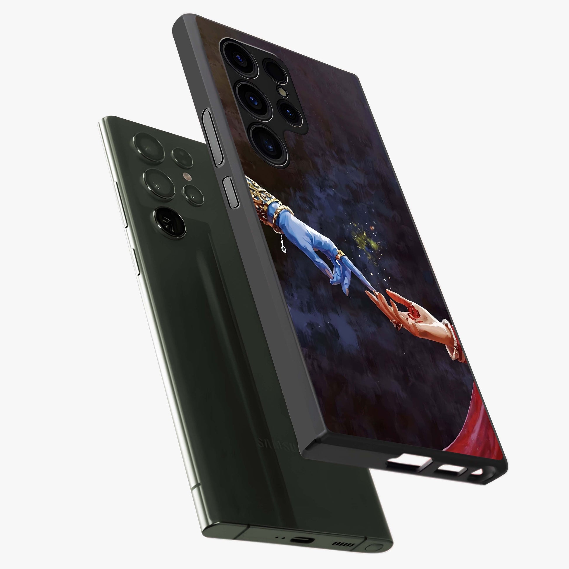 Divine Touch Eternal Glass Case displayed in angled mockup highlighting elegant divine inspired design with calm aesthetic style.
