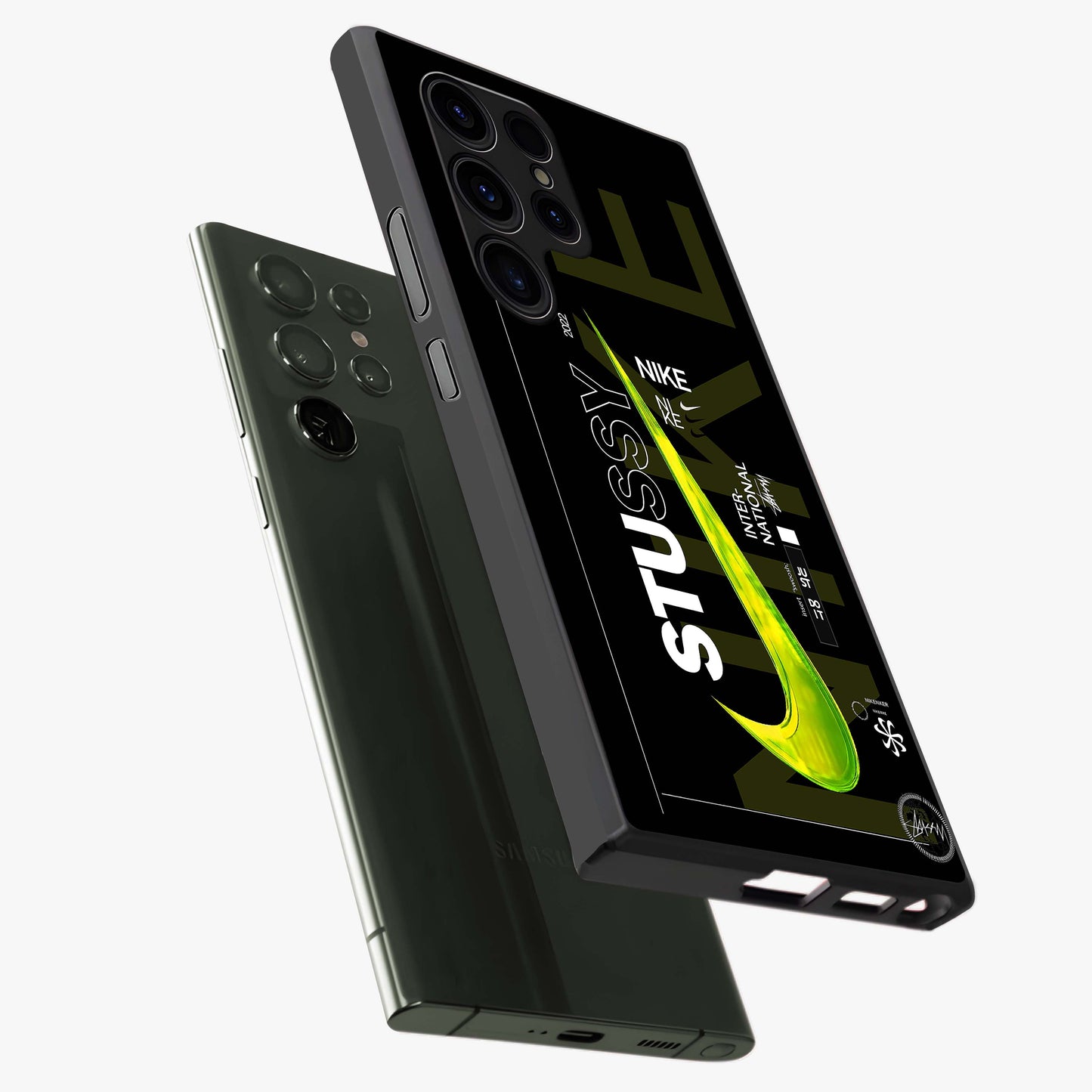 Neon Street Edition Glass Case displayed in angled mockup highlighting vibrant urban design with bold street aesthetic.