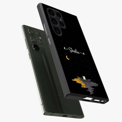 Silent Night Row Glass Case displayed in angled mockup highlighting peaceful evening design with dreamy night aesthetic.