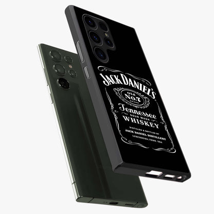 Vintage Whiskey Heritage Glass Case displayed in angled mockup highlighting retro beverage themed design with heritage aesthetic.