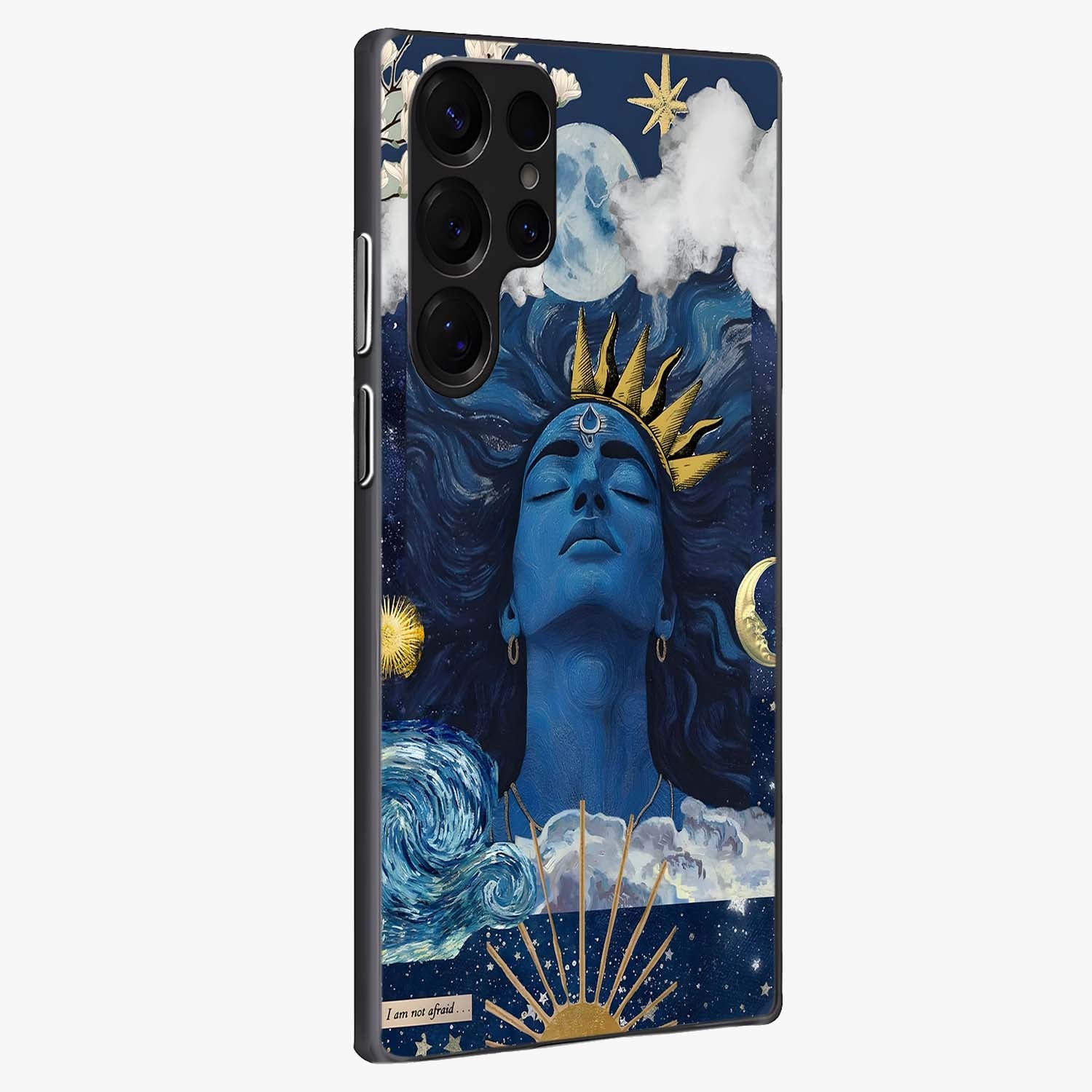 Aesthetic Lord Shiva Glass Case upright view showcasing powerful Lord Shiva artwork with devotional theme.