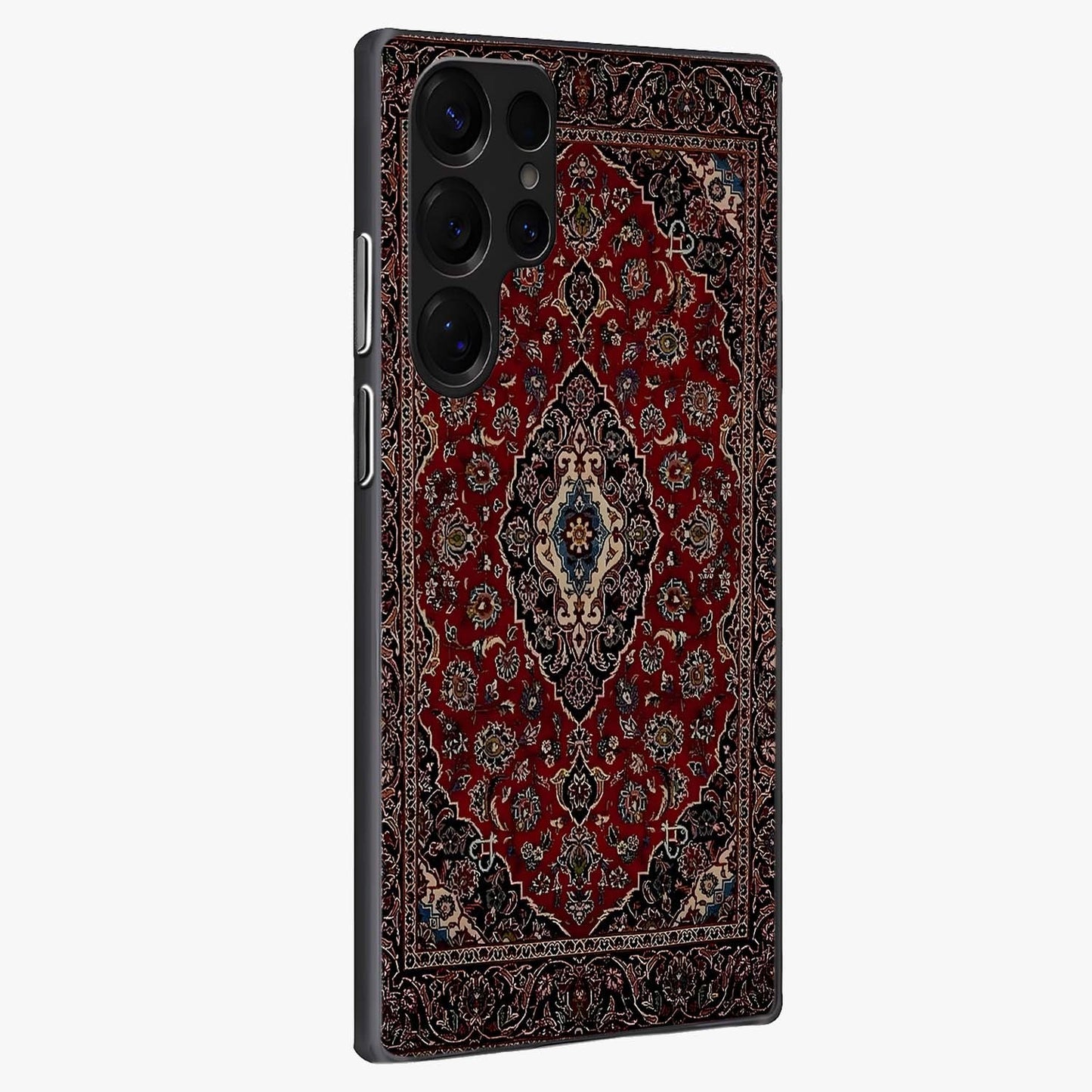 Heritage Carpet Royale Glass Case upright view showcasing detailed ornamental artwork with luxurious traditional theme.