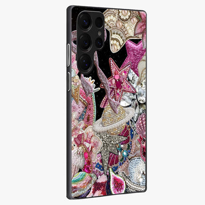Starlit Jewel Dream Glass Case upright view showcasing radiant star inspired artwork with magical night theme.
