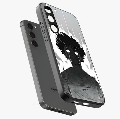 Awakened Inner Rage Glass Case displayed in angled mockup highlighting powerful graphic design and bold artistic theme.