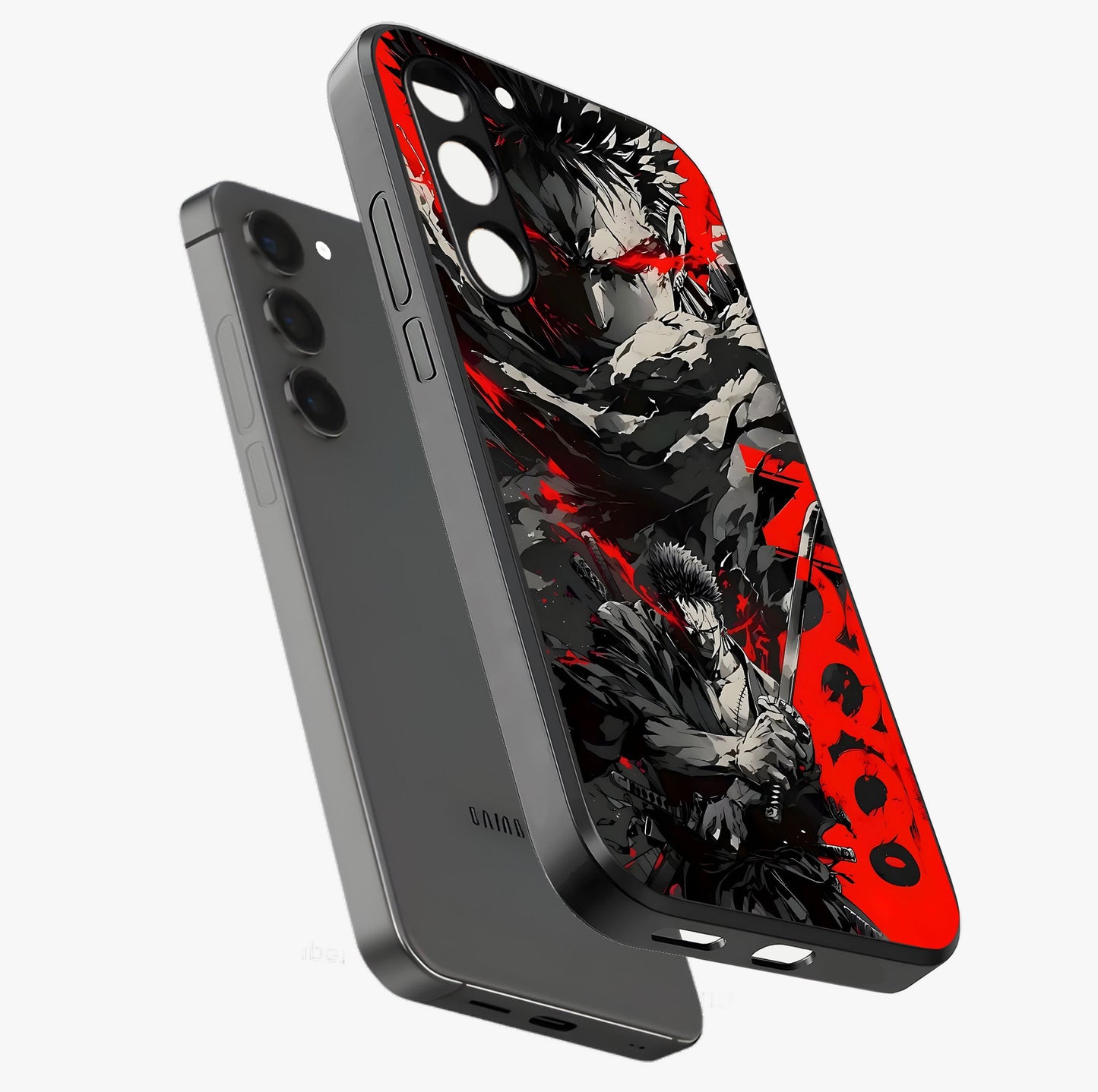 Demon Sword Resolve Glass Case displayed in angled mockup highlighting powerful demon sword illustration with dark fantasy aesthetic.