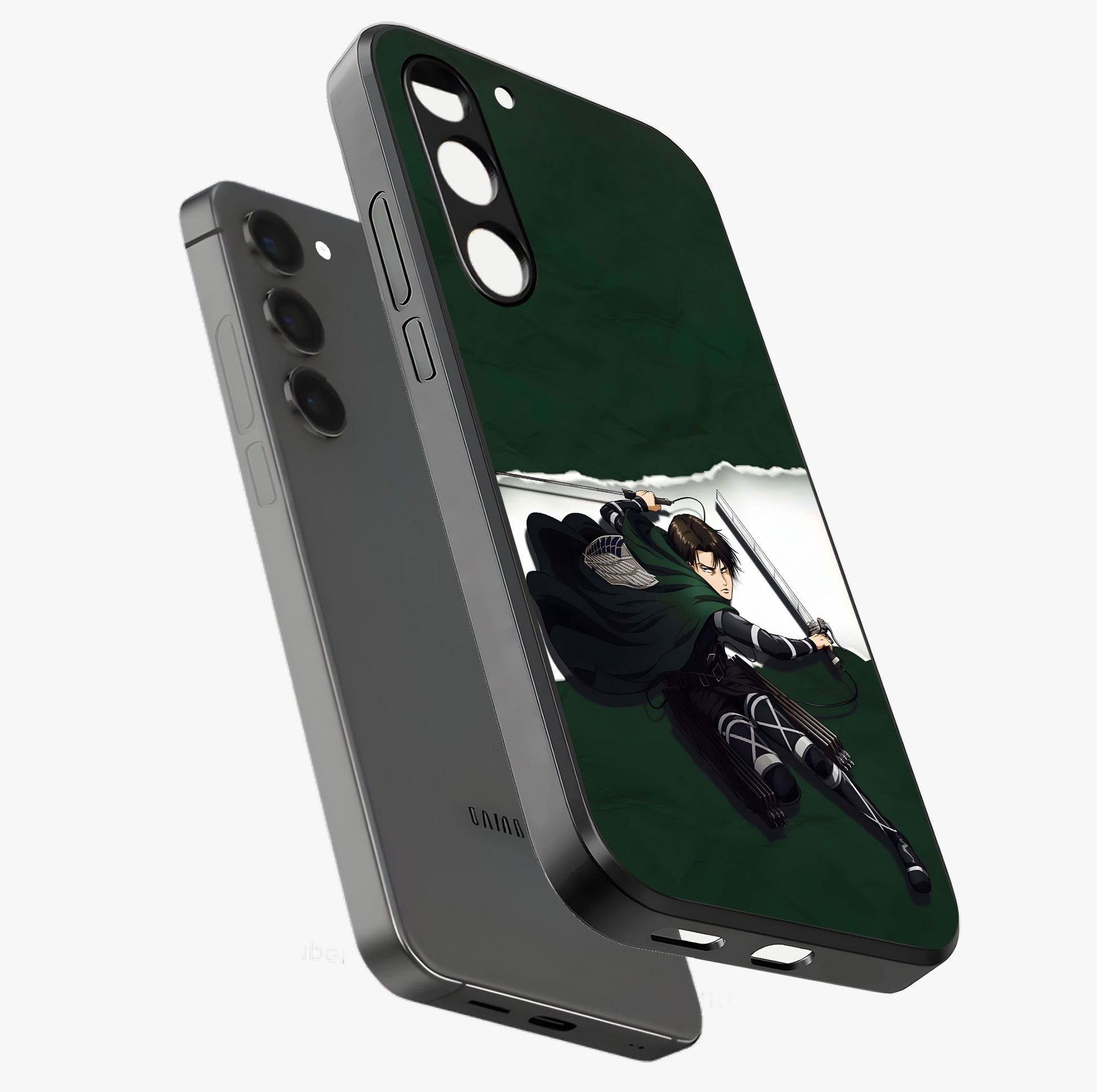 Emerald War Vanguard Glass Case displayed in angled mockup highlighting intense battle inspired design with emerald tone aesthetic.