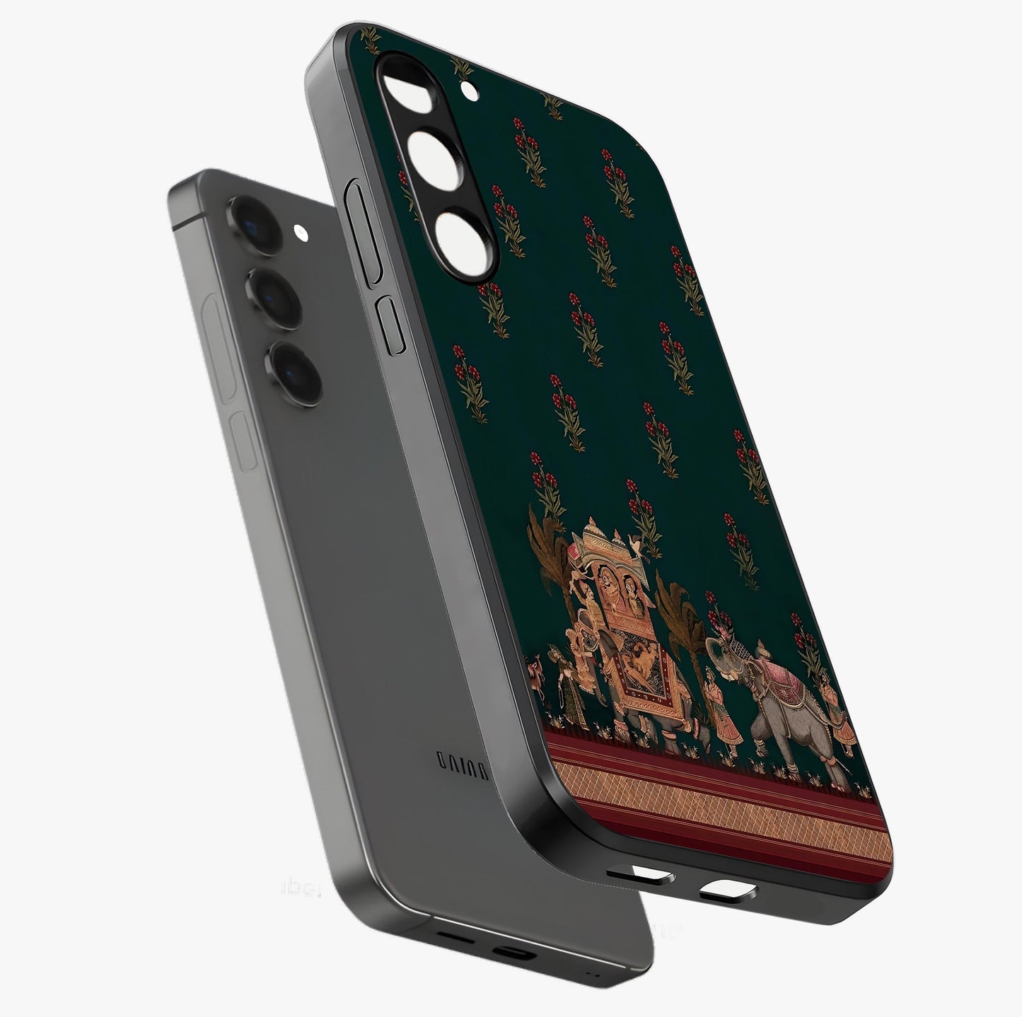 Macmerise Glass Case displayed in angled mockup highlighting trendy graphic design with sleek aesthetic style.