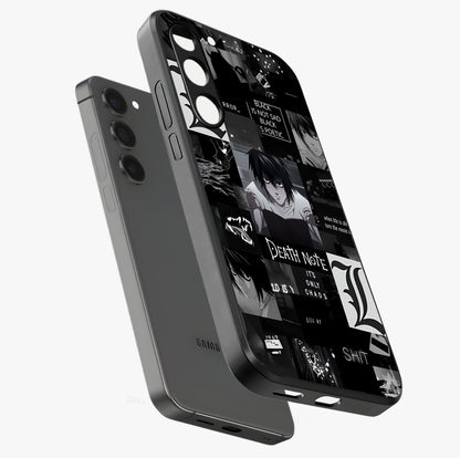 Midnight Chaos Mind Glass Case displayed in angled mockup highlighting chaotic artistic design with dramatic midnight aesthetic.