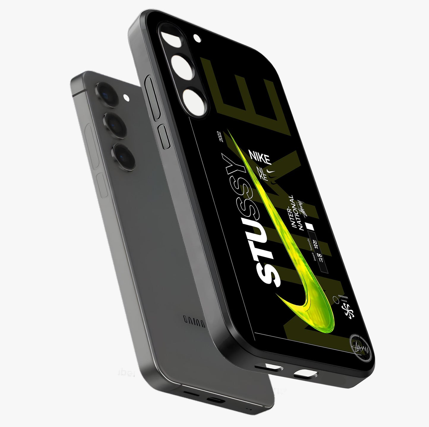 Neon Street Edition Glass Case displayed in angled mockup highlighting vibrant urban design with bold street aesthetic.
