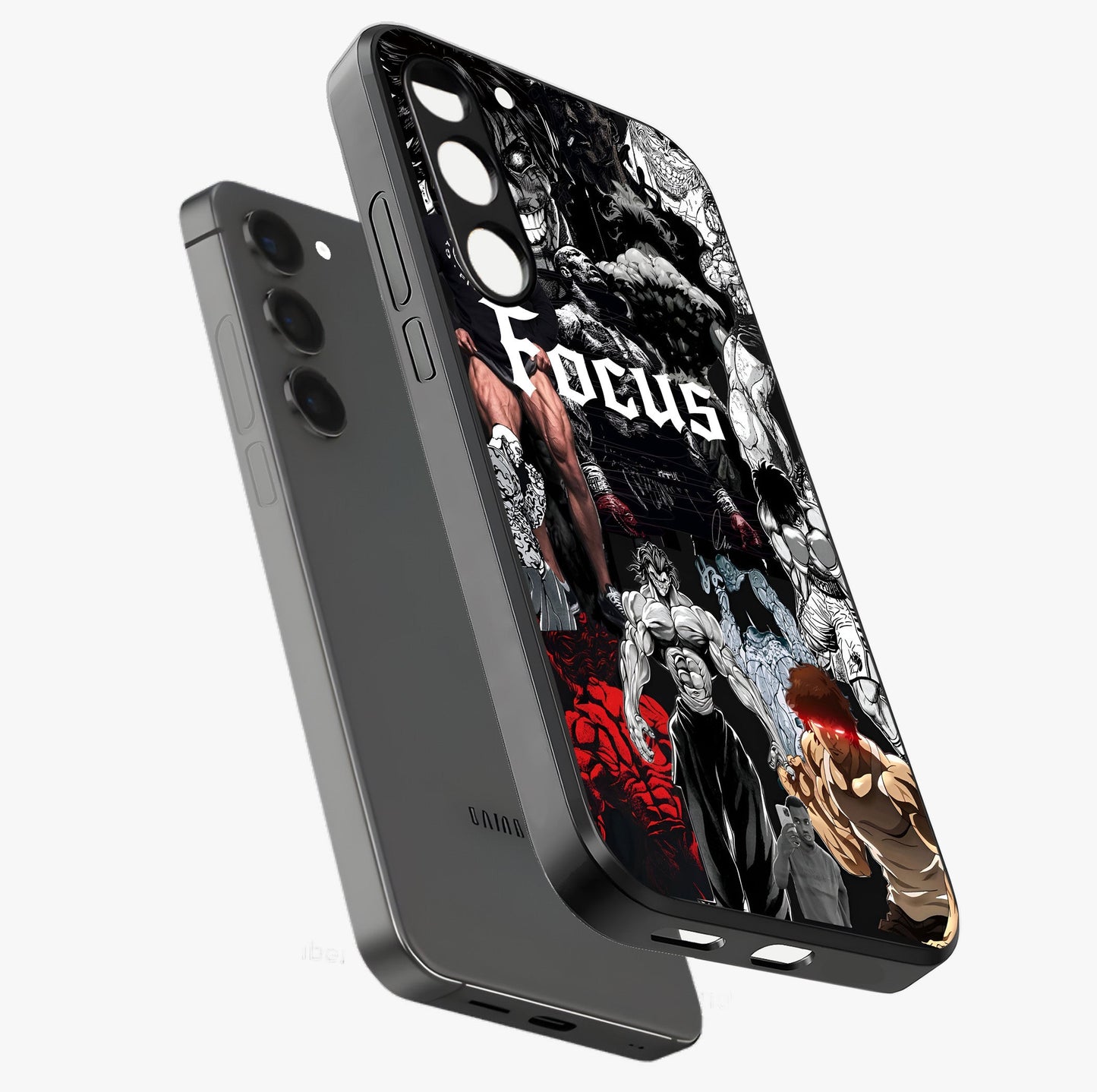 Relentless Power Focus Glass Case displayed in angled mockup highlighting bold statement design with modern aesthetic style.