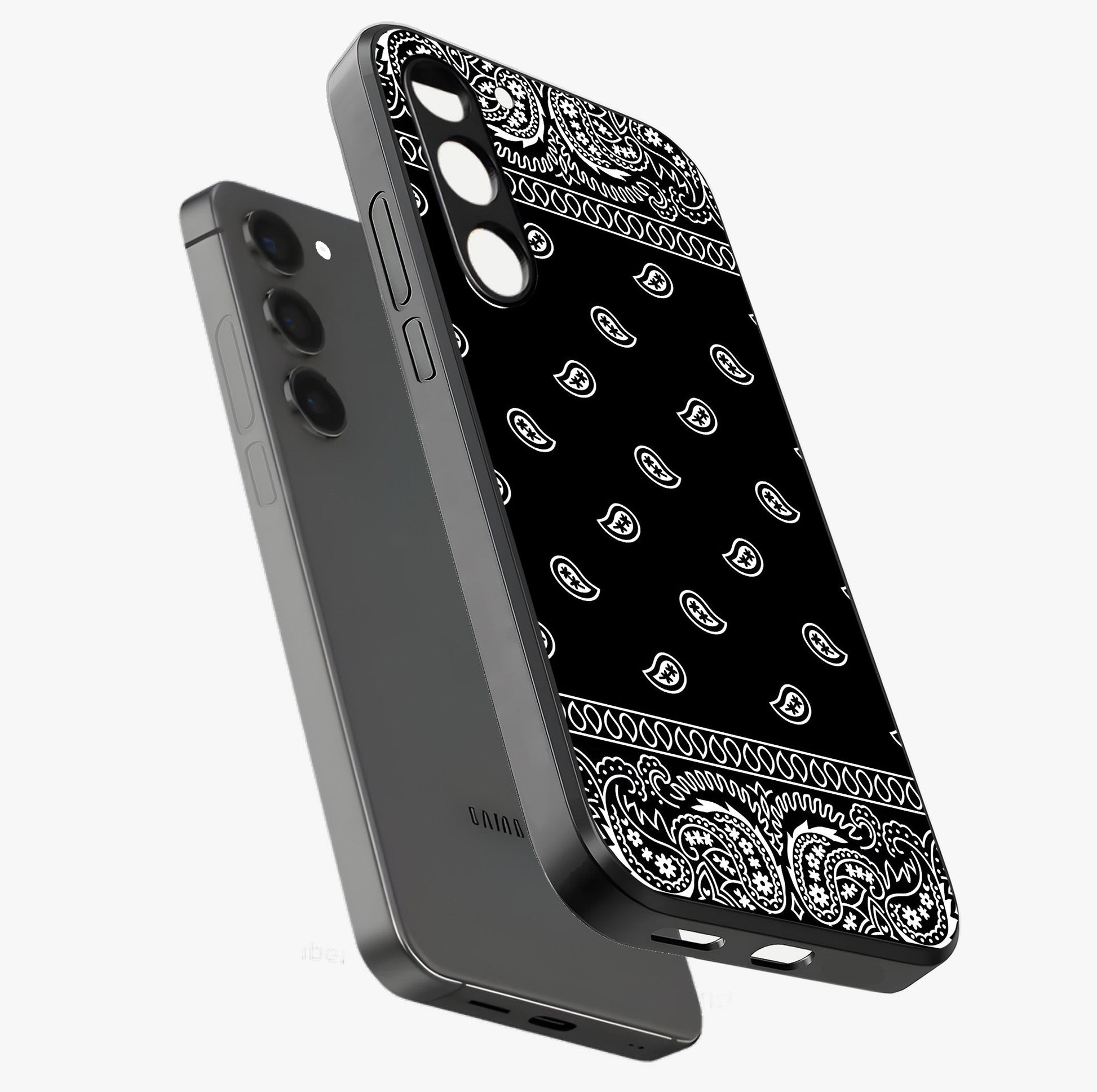 Retro Rebel Threads Glass Case displayed in angled mockup highlighting retro inspired graphic design with rebellious aesthetic.
