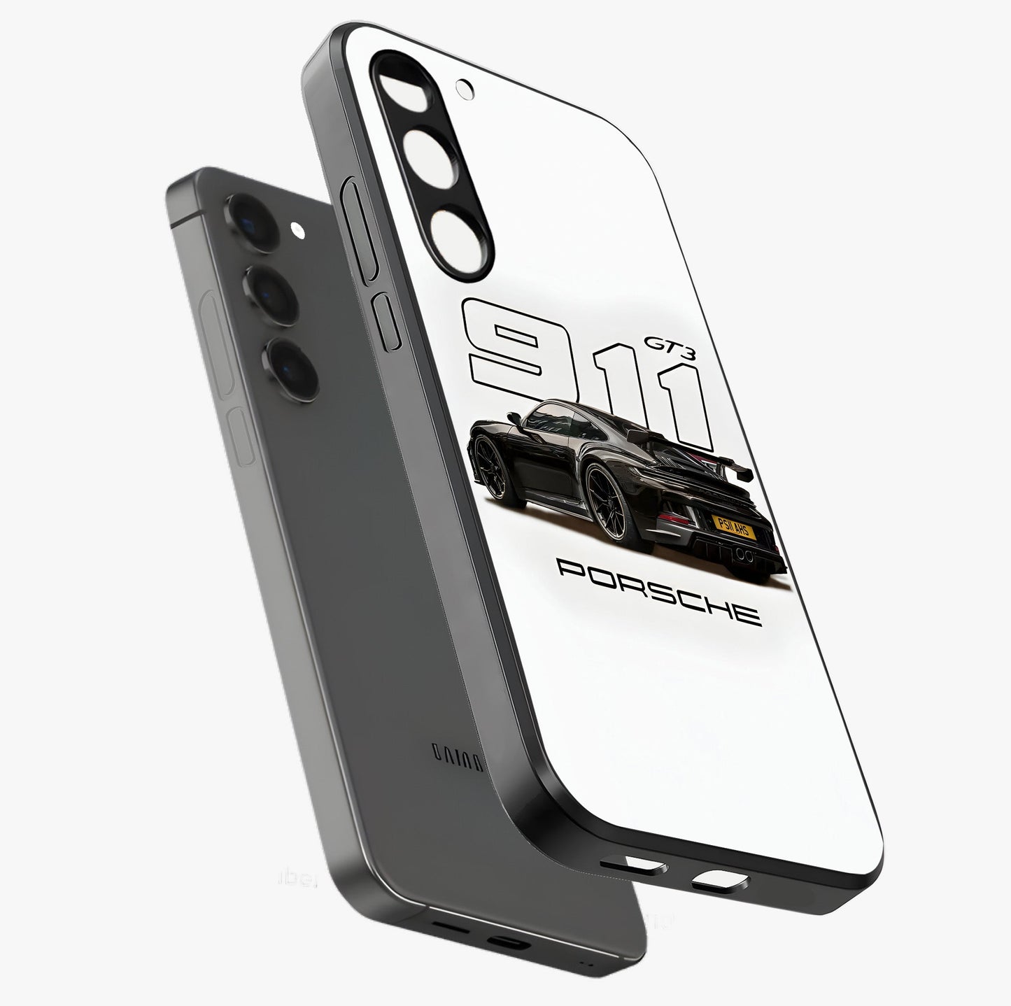 Turbo Legacy Icon Glass Case displayed in angled mockup highlighting dynamic automotive design with performance aesthetic.