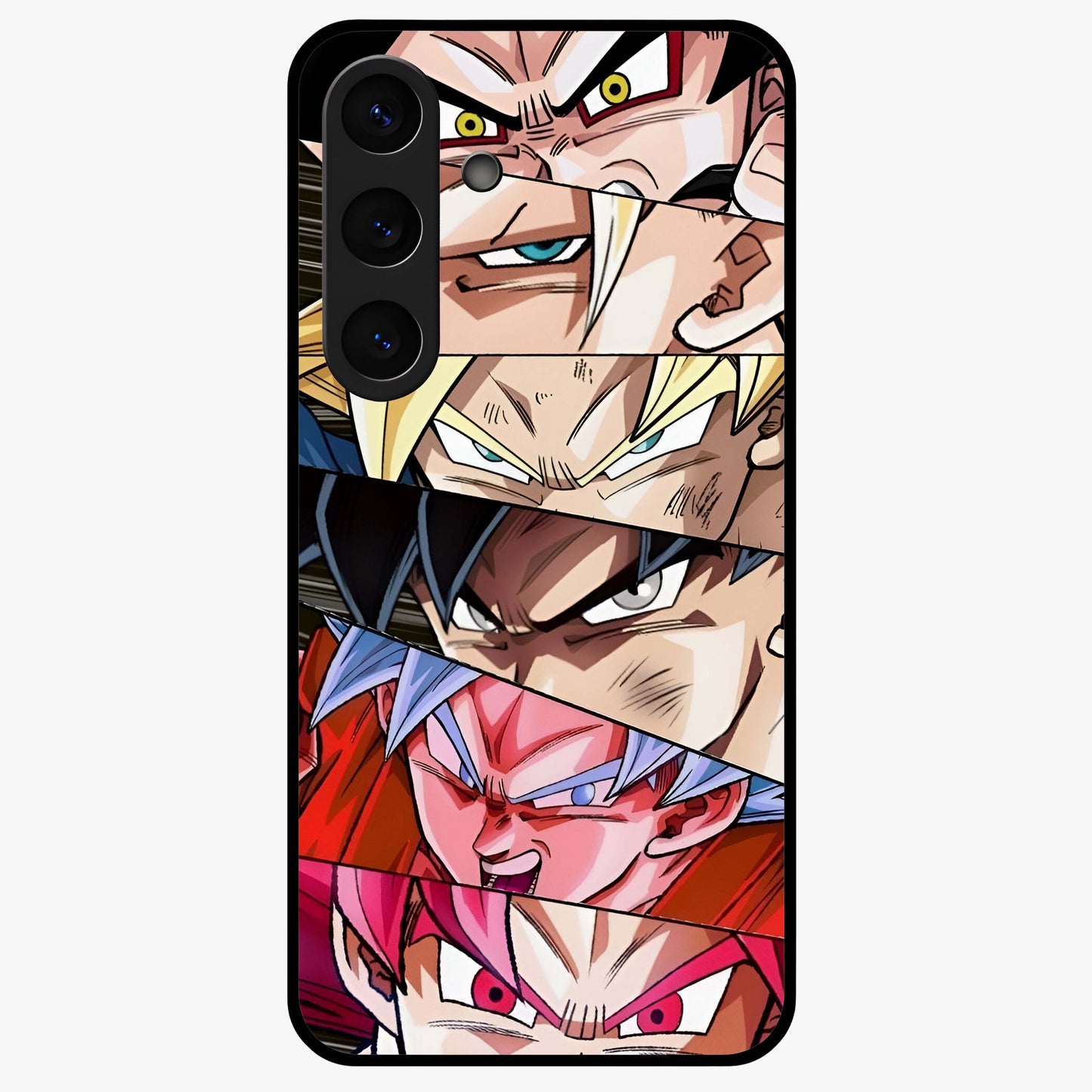 Anime Character Glass Case showing flat back view with vibrant anime artwork and glossy glass finish.
