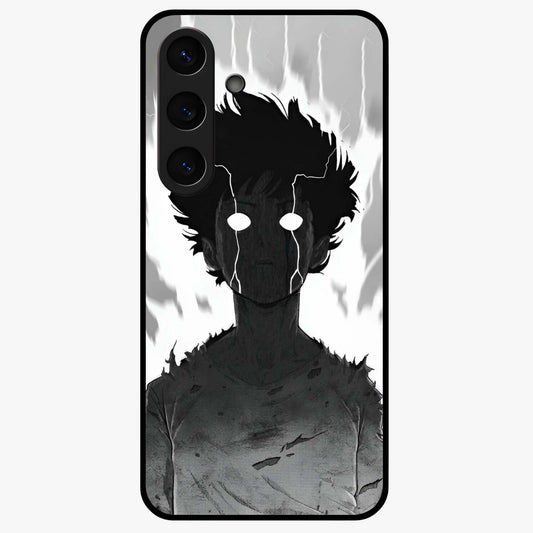 Awakened Inner Rage Glass Case showing flat back view with intense artistic artwork and glossy glass finish.