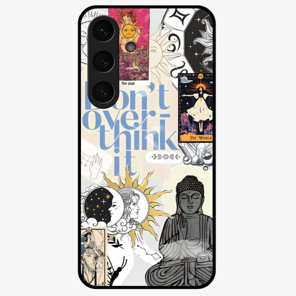 Ethereal Thoughts Glass Case showing flat back view with dreamy artistic artwork and glossy glass finish.