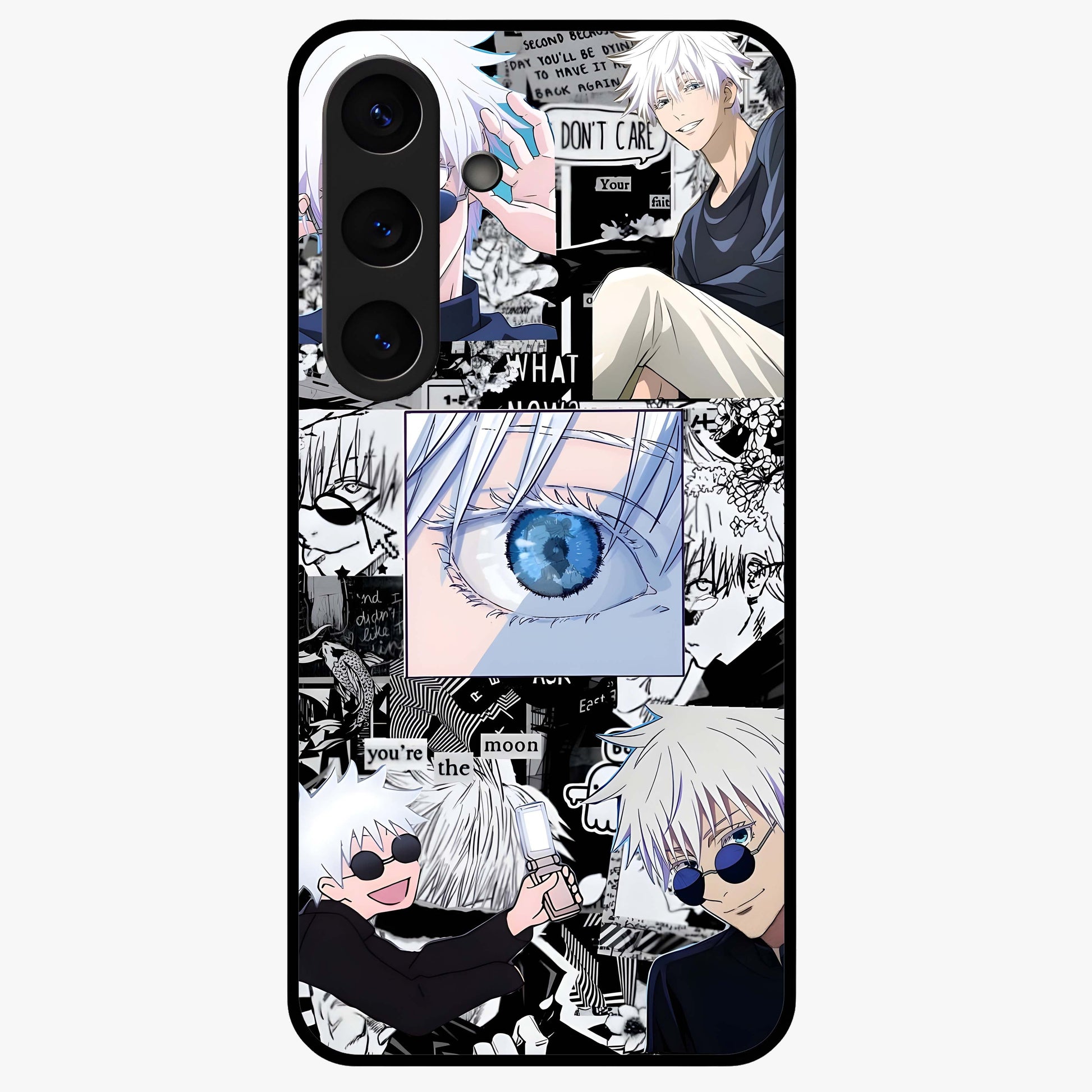 Infinity Sorcerer Chaos Glass Case showing flat back view with mystical sorcerer themed artwork and glossy glass finish.