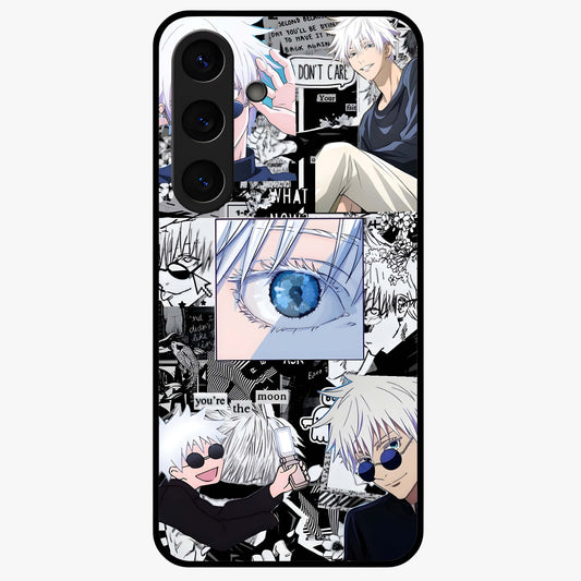 Infinity Sorcerer Chaos Glass Case showing flat back view with mystical sorcerer themed artwork and glossy glass finish.