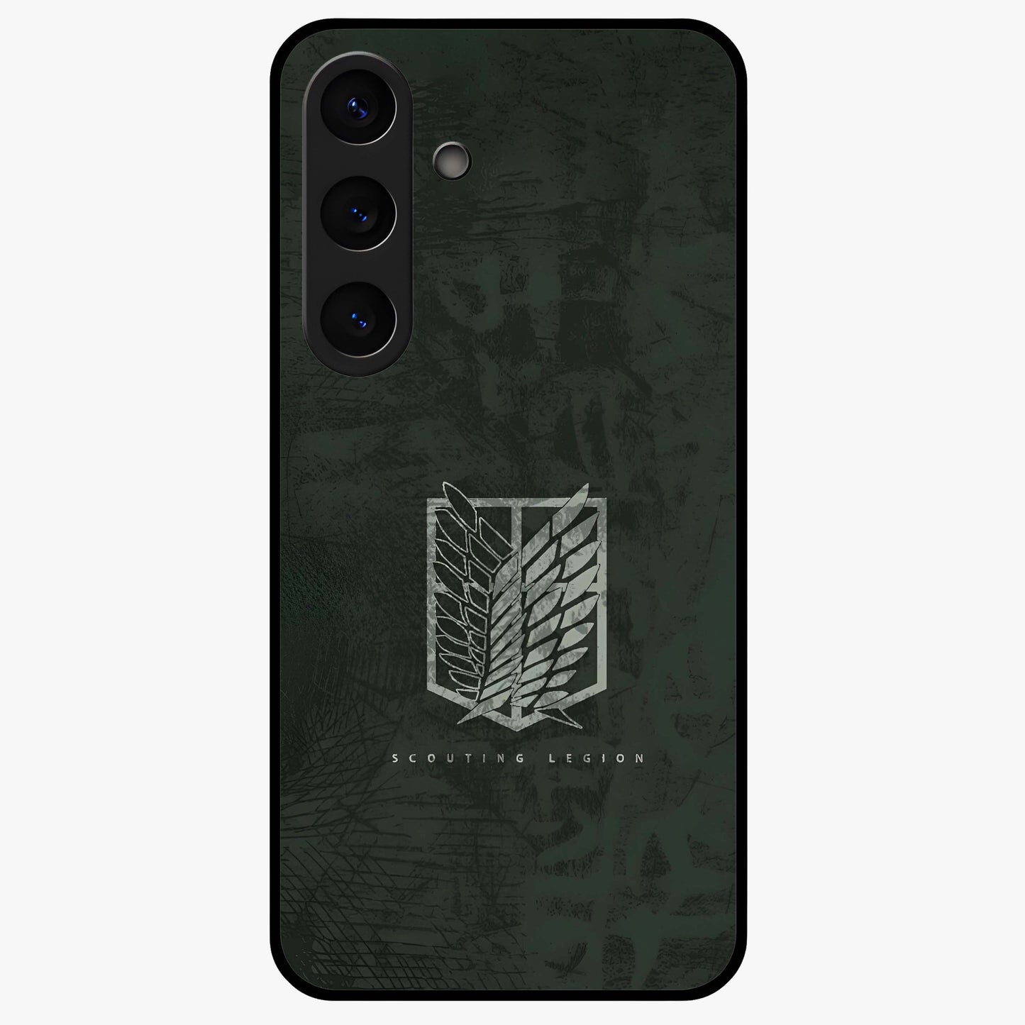 Wings Of Freedom Glass Case showing flat back view with symbolic wings artwork and glossy glass finish.
