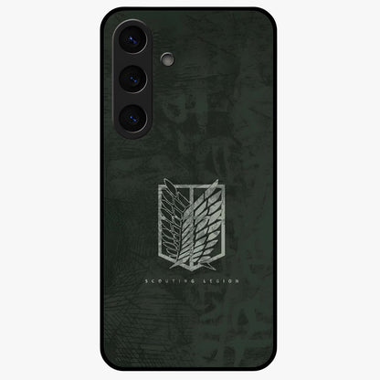 Wings Of Freedom Glass Case showing flat back view with symbolic wings artwork and glossy glass finish.