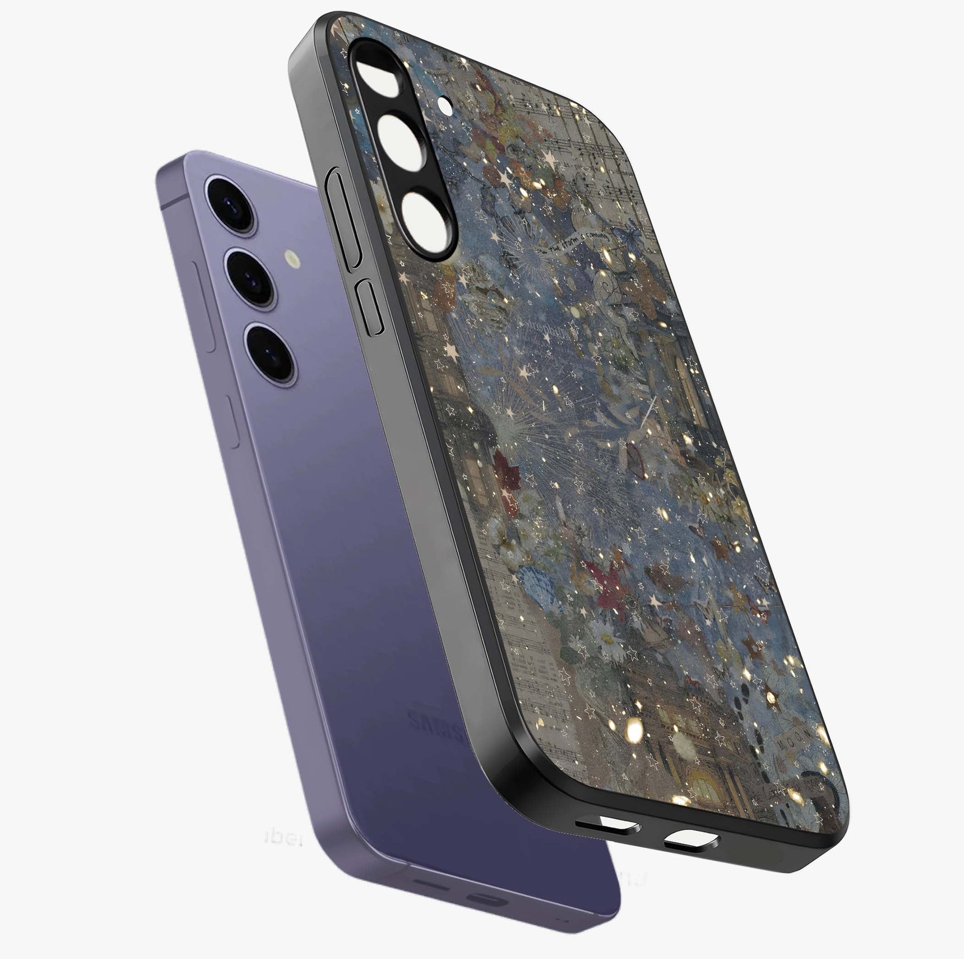 Aesthetic Astrolophia Glass Case displayed in angled mockup highlighting artistic aesthetic elements and smooth glass surface.