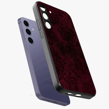 Crimson Fade Flow Glass Case For Samsung Galaxy S24