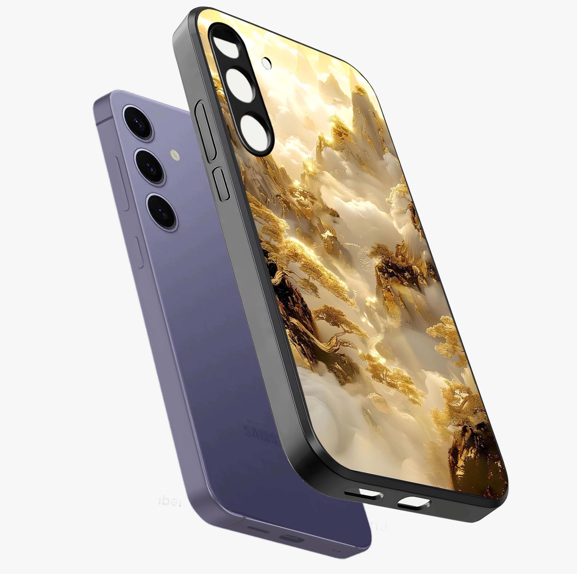 Gates Of Illumination Glass Case displayed in angled mockup highlighting radiant portal inspired design with fantasy aesthetic.