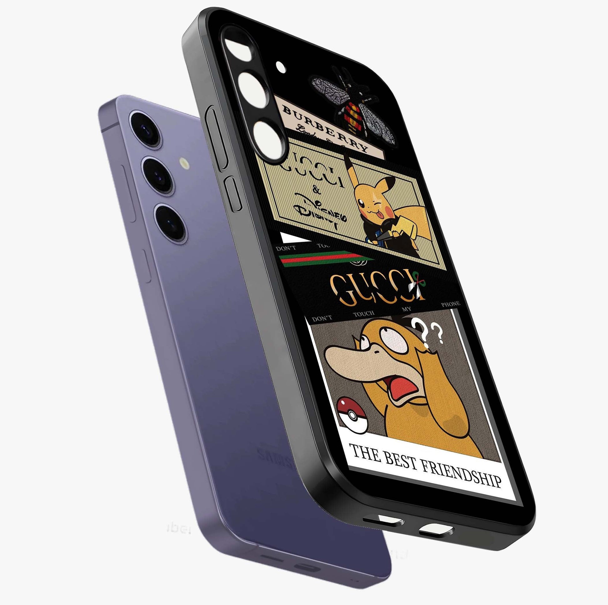 Gucci Play Mashup Glass Case displayed in angled mockup highlighting stylish fashion mashup design with bold aesthetic.
