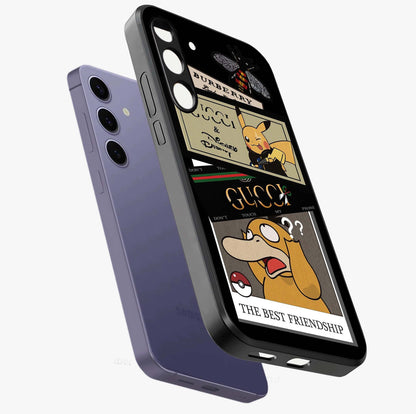 Gucci Play Mashup Glass Case displayed in angled mockup highlighting stylish fashion mashup design with bold aesthetic.