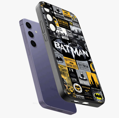 Knight Gotham Rise Glass Case displayed in angled mockup highlighting powerful knight silhouette design with dramatic aesthetic.
