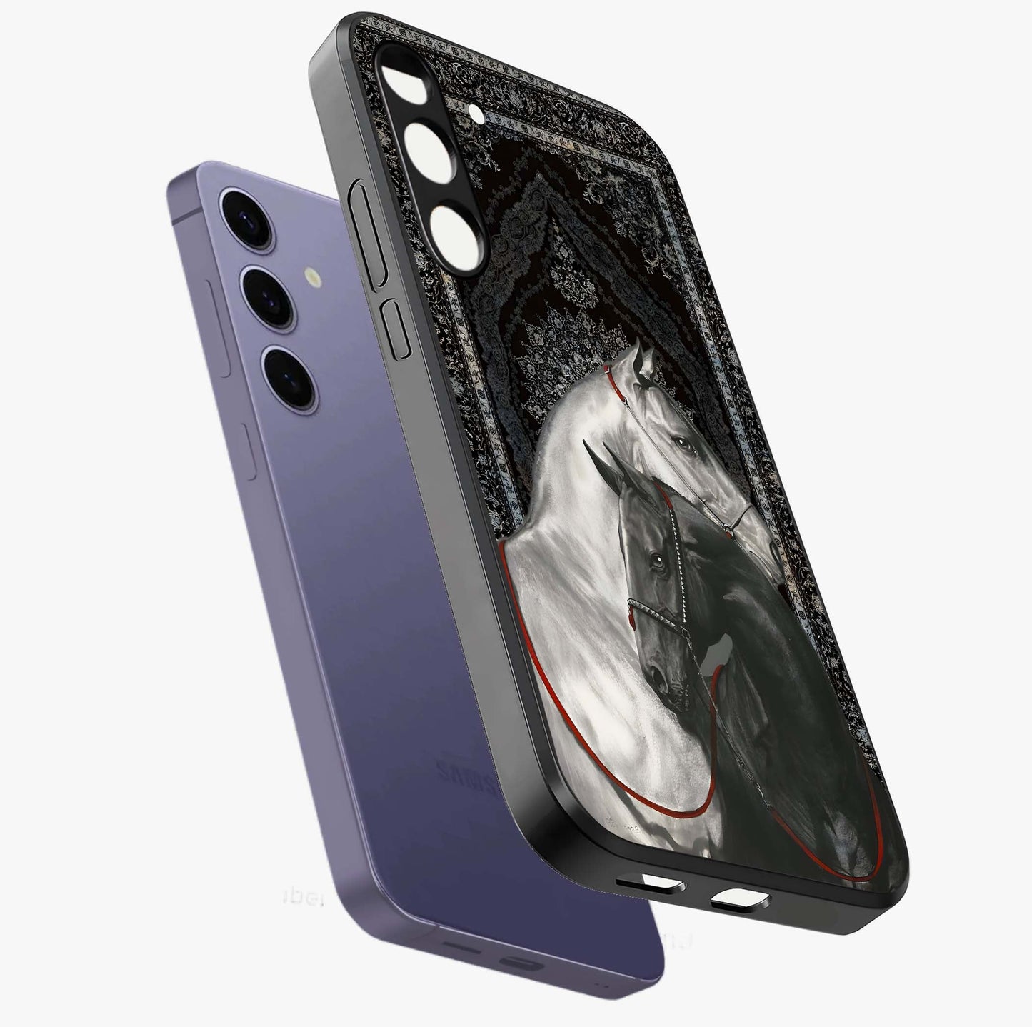Majestic Ride Legacy Glass Case displayed in angled mockup highlighting sleek vehicle design with bold racing aesthetic.