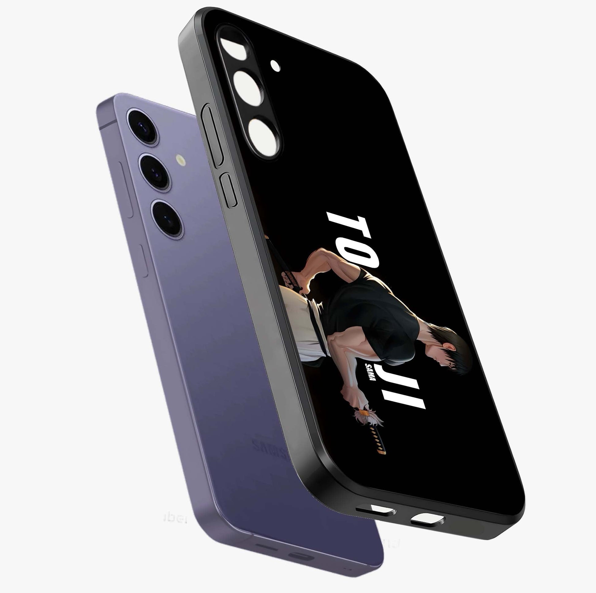 Midnight Blade Resolve Glass Case displayed in angled mockup highlighting powerful blade illustration with dramatic dark aesthetic.