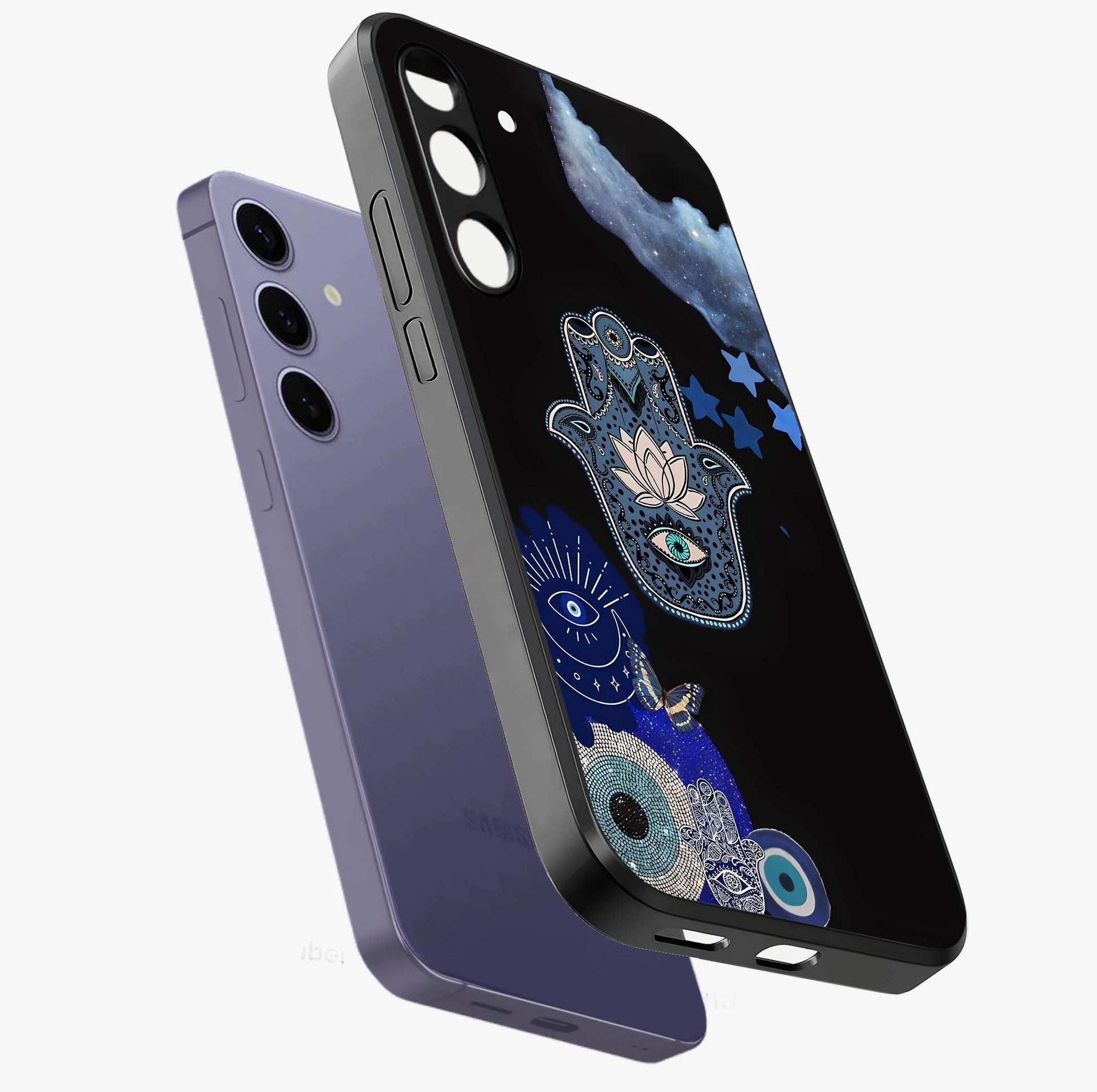 Mystic Hand Aura Glass Case displayed in angled mockup highlighting magical aura design with spiritual aesthetic style.