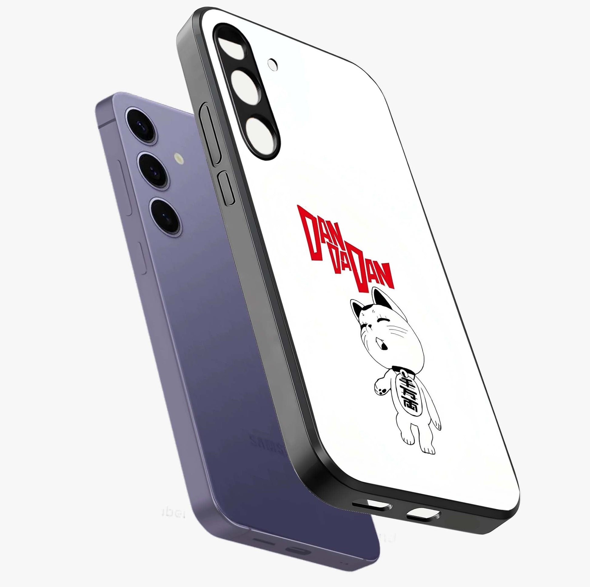 Playful Spirit Charm Glass Case displayed in angled mockup highlighting lively decorative design with playful aesthetic style.