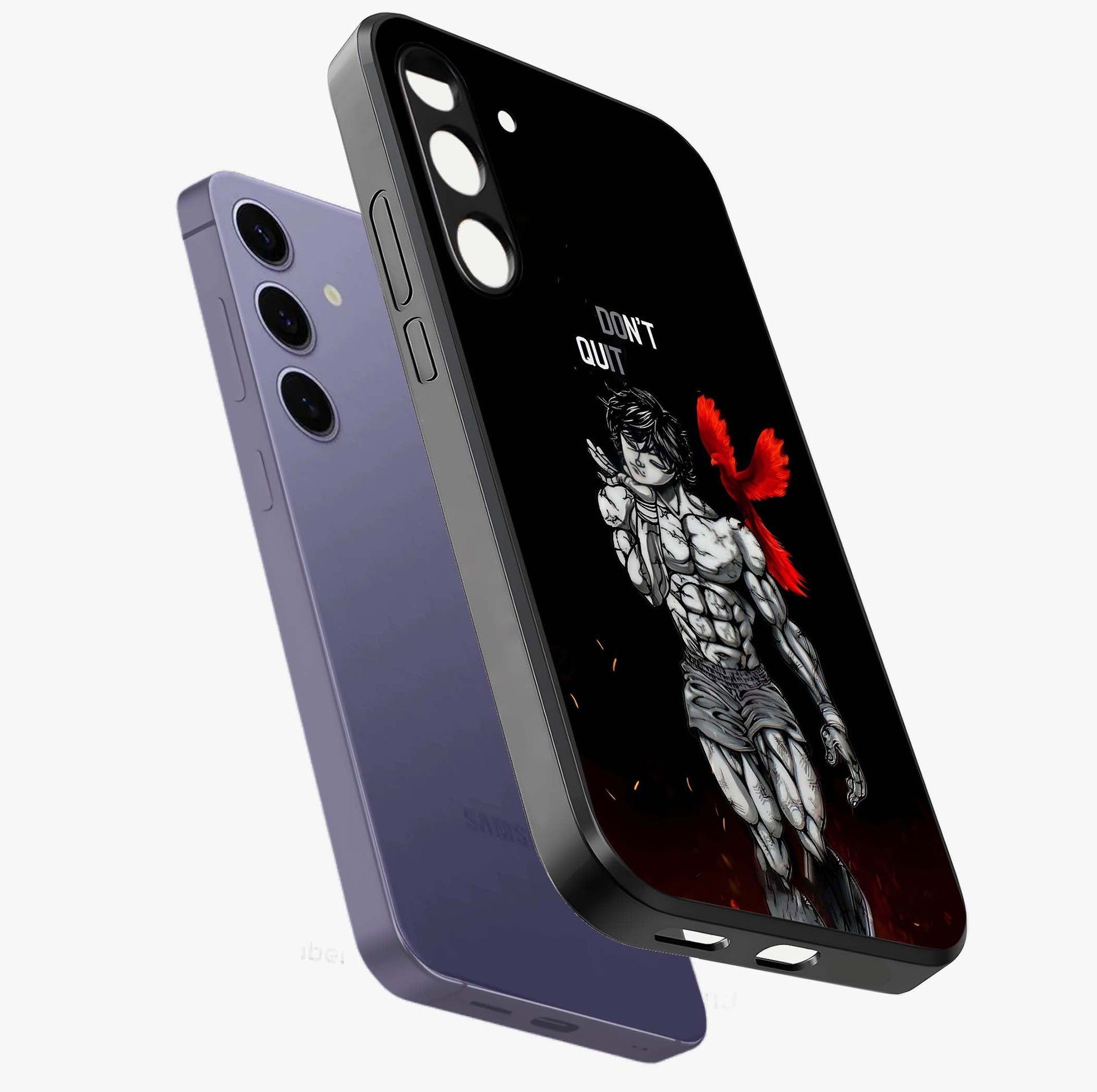 Rise Beyond Limits Glass Case displayed in angled mockup highlighting inspiring message design with modern aesthetic style.